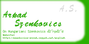 arpad szenkovics business card
